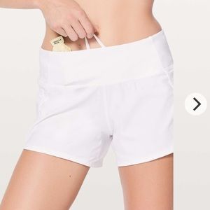 Lululemon Run Times Short II 4" inseam size 10 light gray